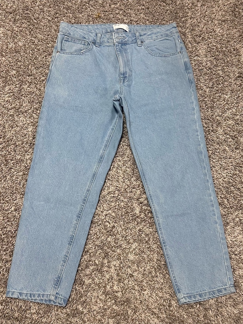ASOS DESIGN MENS LIGHT WASH CLASSIC RIGID DENIM JEANS W32 L30S 100% COTTON